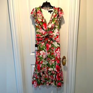 Brand new Dress - flowers multi colored never before worn